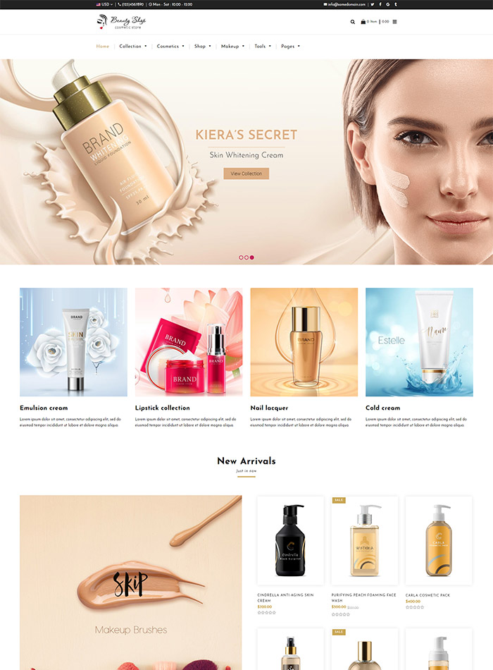 Beauty Store - Cosmetics and Fashion Beauty Shopify Theme