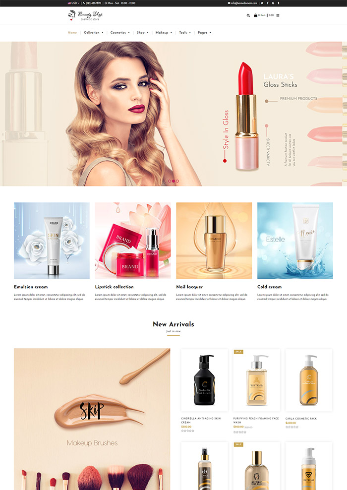 Beauty Store - Cosmetics and Fashion Beauty and Health Shopify Theme