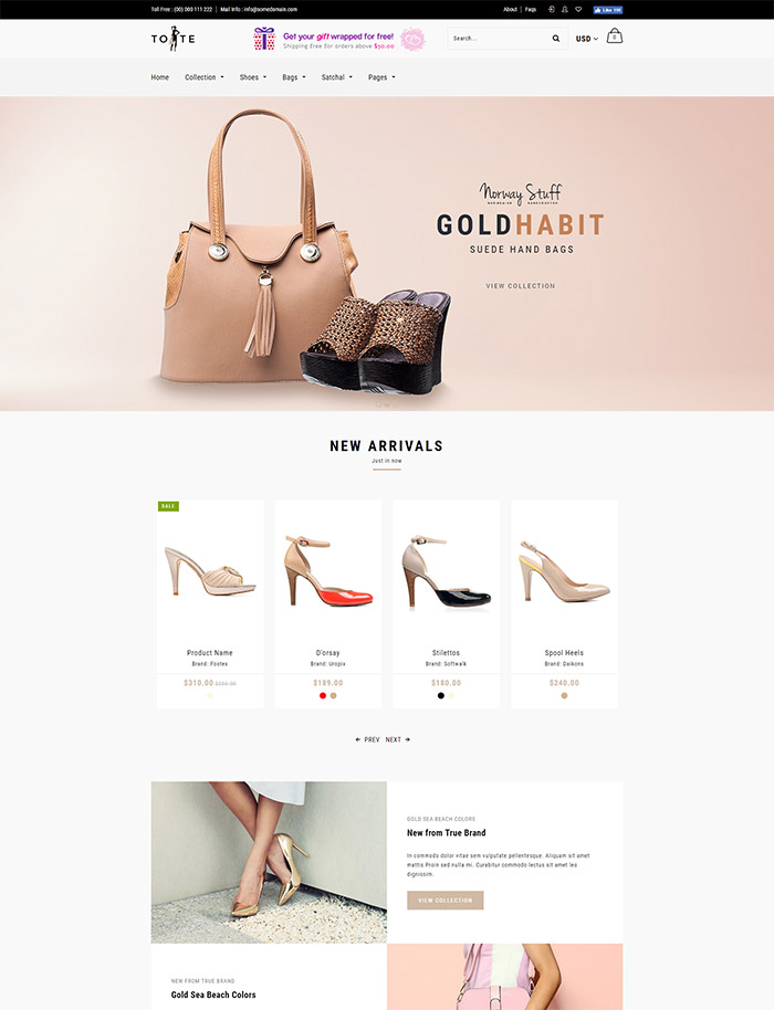 Tote | Shoes and Bags Shopify theme