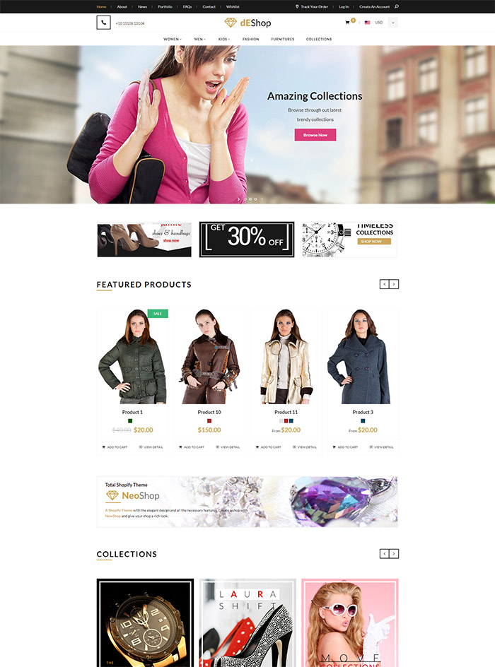 dEShop - Responsive Shopify Store Template