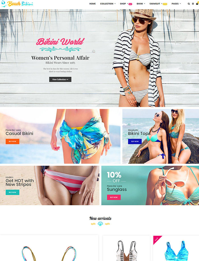 Bikini Beach - Lingerie, Bikini Shopify Theme