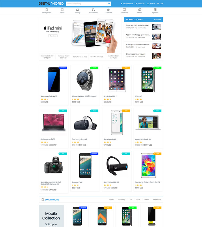 Digital World - Sectioned Responsive Shopify Theme for Digital, Electronics & Hi-Tech Store