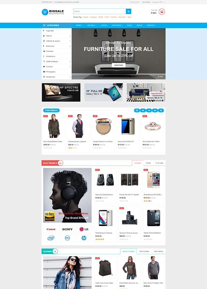 Bigsale – Responsive Ecommerce Shopify Template