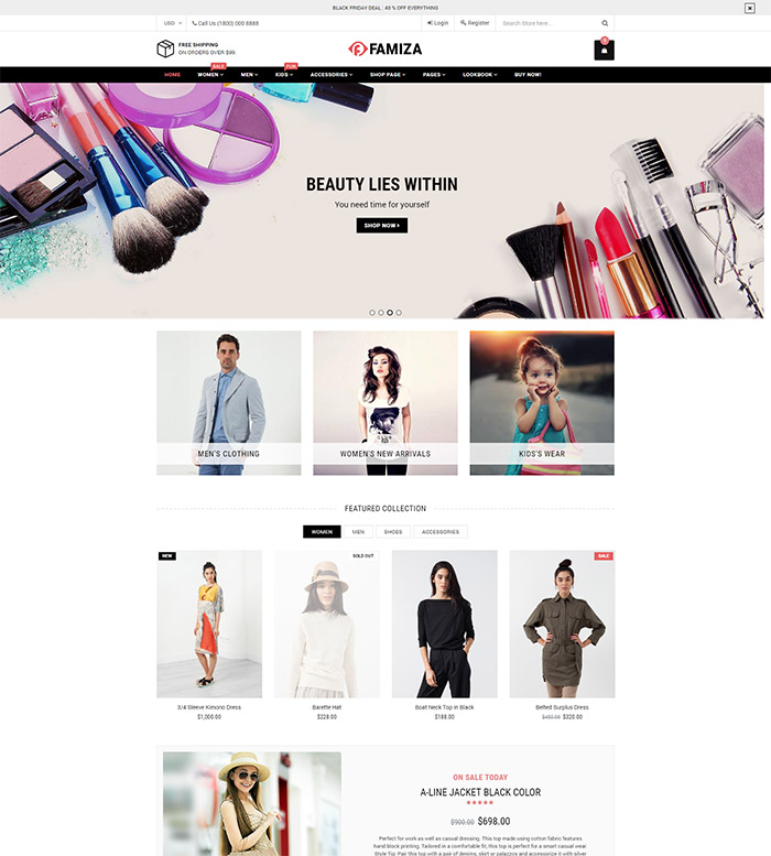 Famiza - Multipurpose Shopify Sections Theme