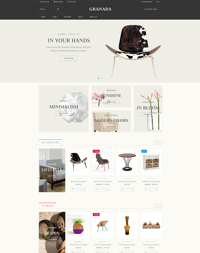 Responsive Multipurpose Shopify Theme Granada