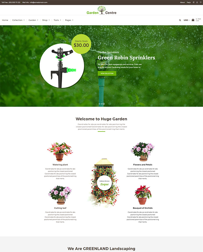 Garden Accessories | Gardening, Landscaping Tools Shopify Theme