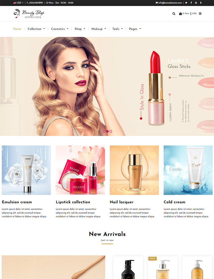 Beauty Store - Cosmetics and Fashion Beauty Shopify Theme