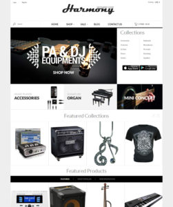 Responsive Shopify Theme - Instruments Design