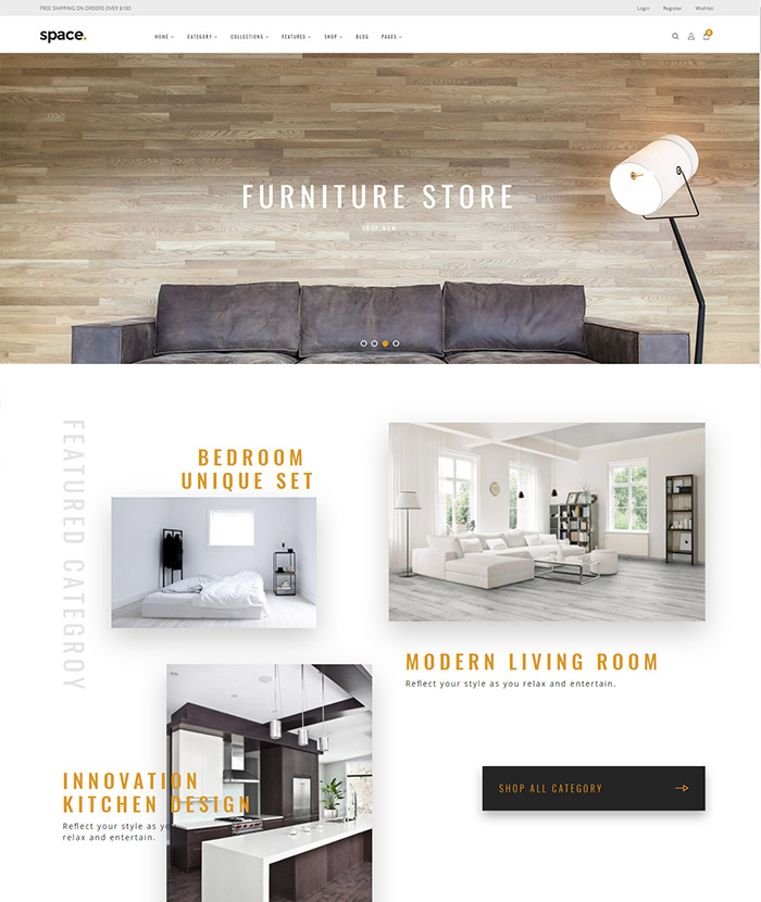 Space - Minimal Furniture Interior Decor Architecture Shopify Theme