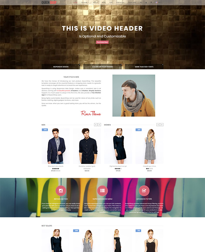 Queen - Responsive Shopify Sections Theme
