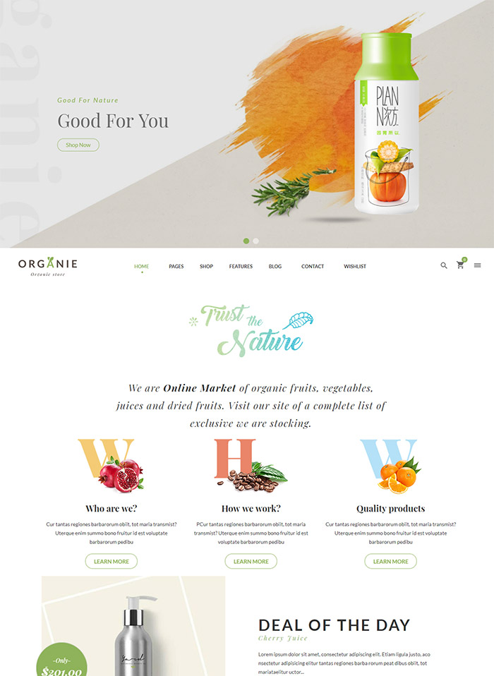 Organie - An Organic Store, Farm, Cake and Flower Shopify Sections Theme