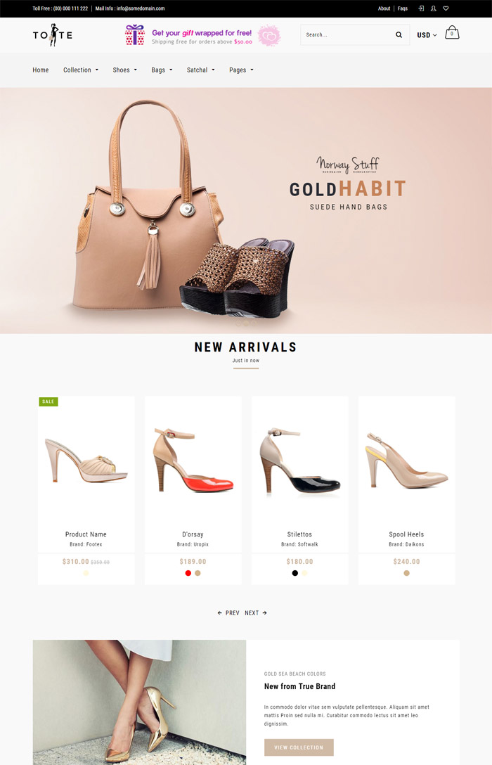 Tote | Shoes and Bags Shopify theme