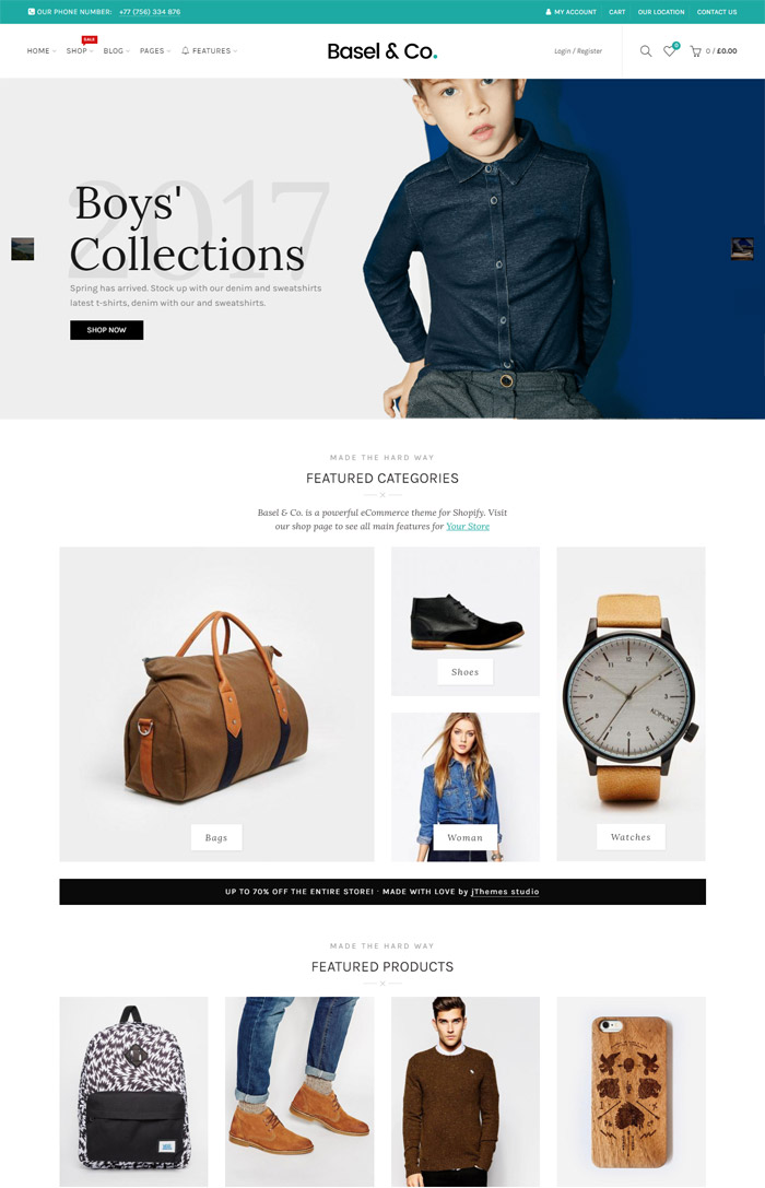 Basel - Responsive eCommerce Shopify Theme (Fashion, Electronics and many more)
