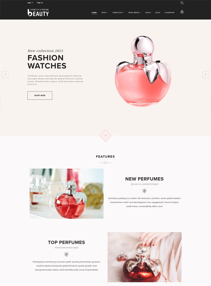 Fragrances Perfumes & Cosmetics Store Premium Shopify Theme