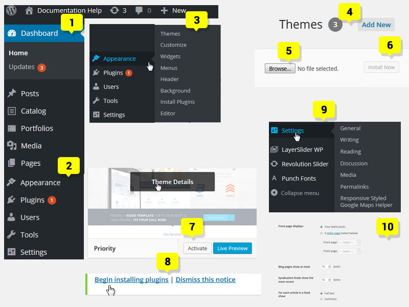 wp-themes-instal