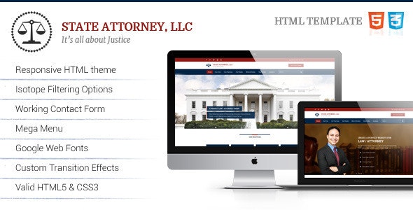 Attorney & Law - Lawyers HTML Theme