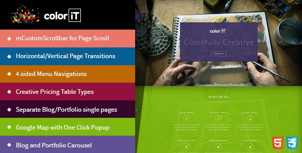 ColoriT Portfolio Single Page HTML Template