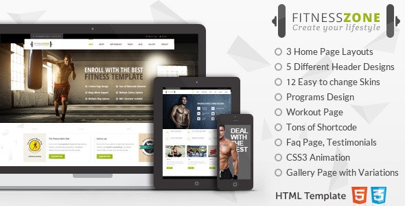 Fitness Zone - Sports Template HTML