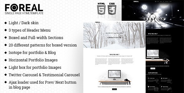 Foreal Minimal Business HTML Template