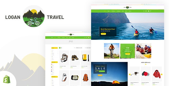 Logan Shopify Travel Adventure shopify store Template