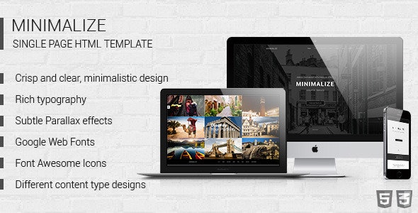 Minimalize multipurpose one page Template