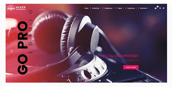 Mixer Headphone & Audio Shopify Theme