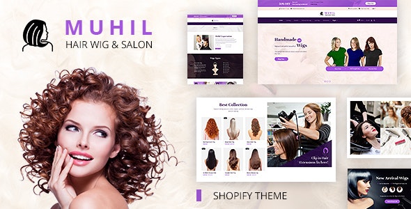 Muhil Hair wig & Salon Shopify Theme