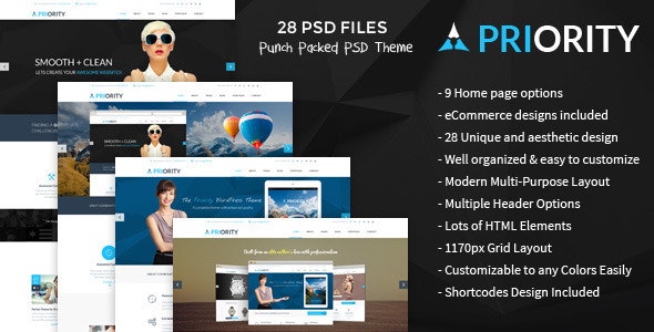 Priority- Multipurpose PSD Template