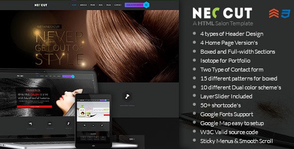 NEO CUT Hair Salon HTML Template