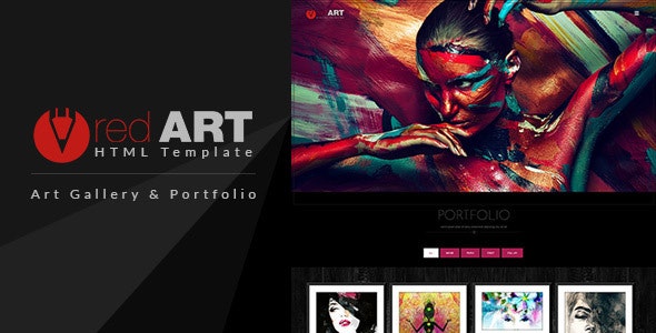 Red Art Gallery & Photography HTML Theme