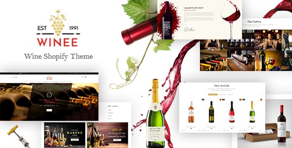 Winee Wine Shipify Store Theme