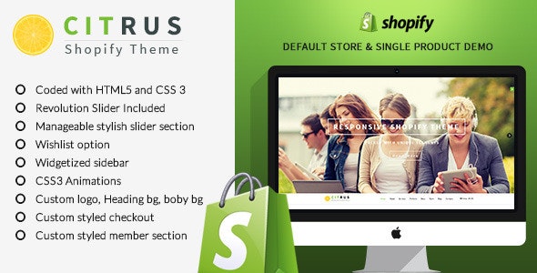 citrus - one page Shopify Theme