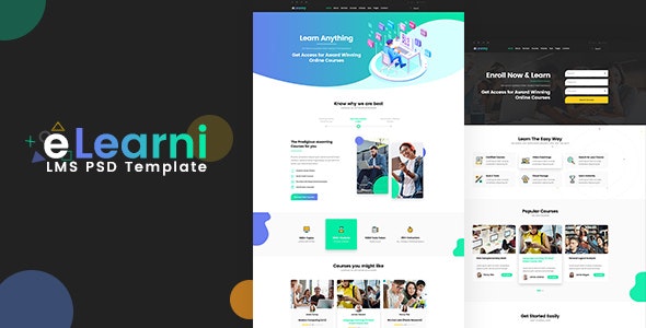 eLearni LMS PSD Template