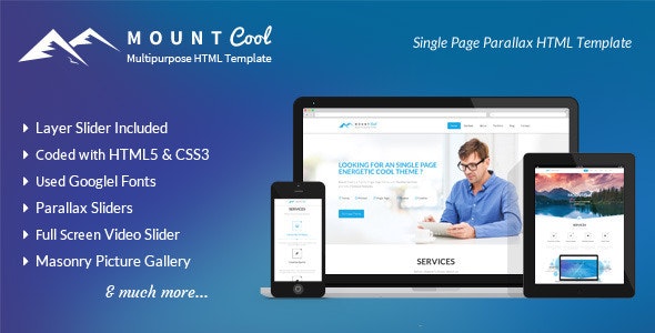 Mount-cool-One Page Multipurpose theme